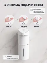 Дозатор для жидкого мыла сенсорный настенный с зарядкой
