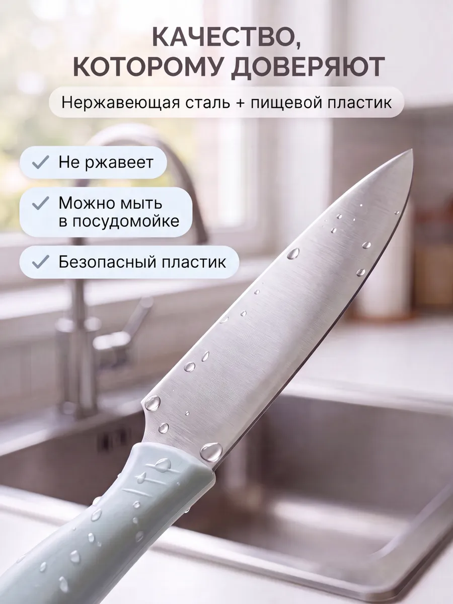 Кухонный набор принадлежностей с ножом 4 предмета
