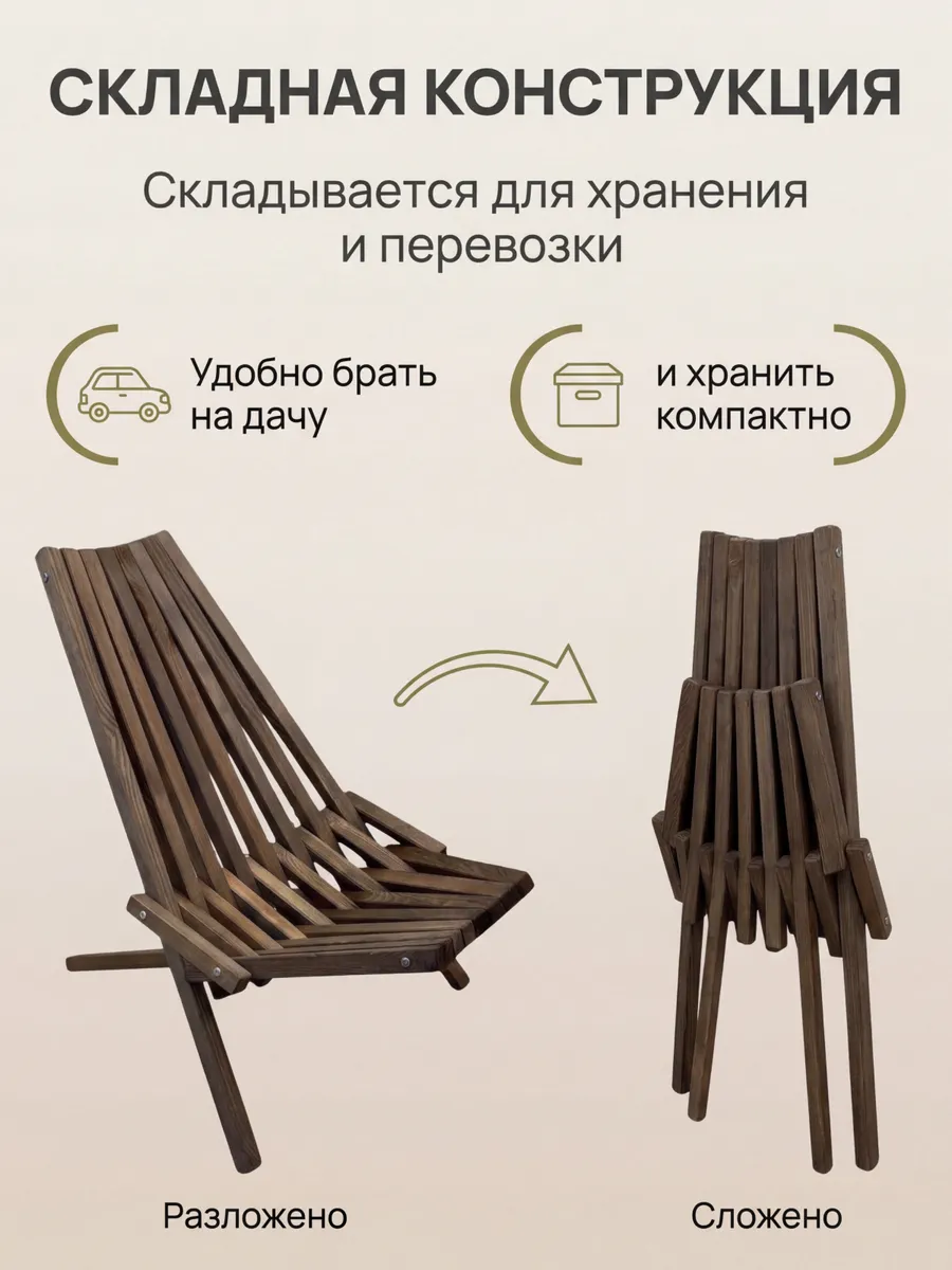 Кресло-шезлонг складное для отдыха, дачи, природы Кентукки