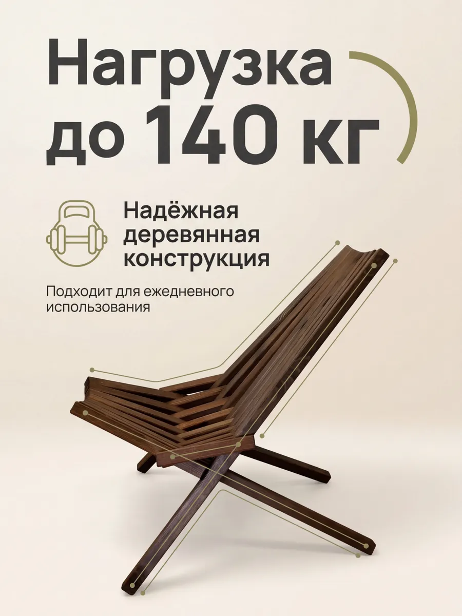 Кресло-шезлонг складное для отдыха, дачи, природы Кентукки