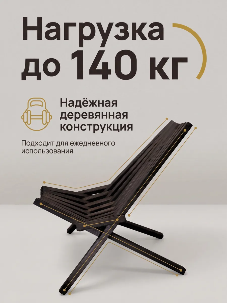 Кресло-шезлонг складное для отдыха, дачи, природы Кентукки