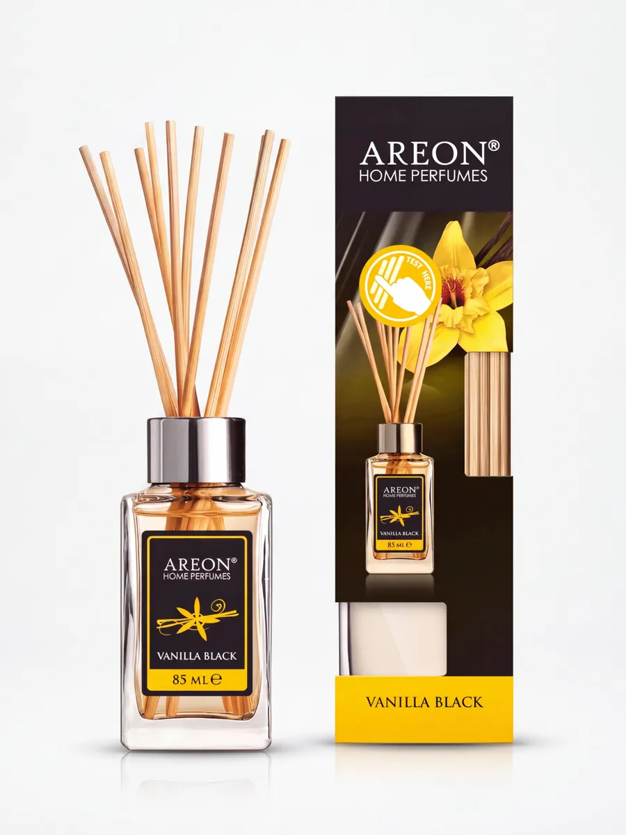 Диффузор для дома с палочками стойкий VANILLA BLACK 85 мл