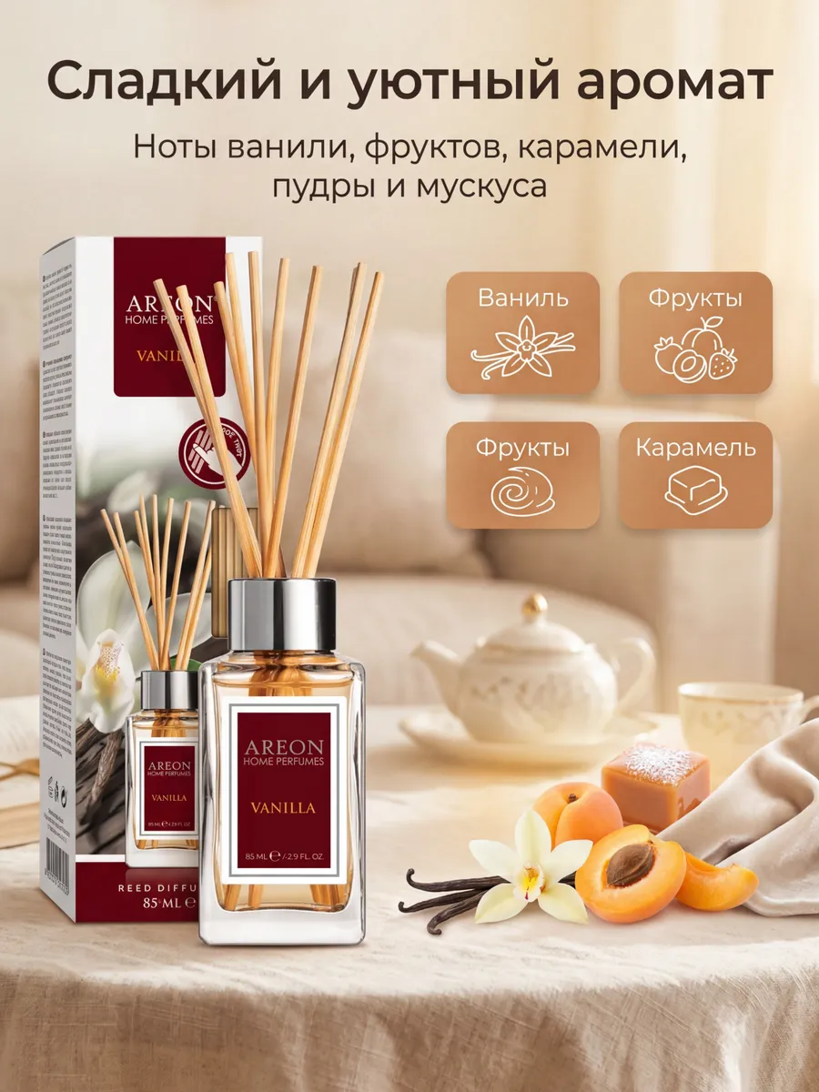 Диффузор для дома с палочками стойкий парфюмированный 85 мл