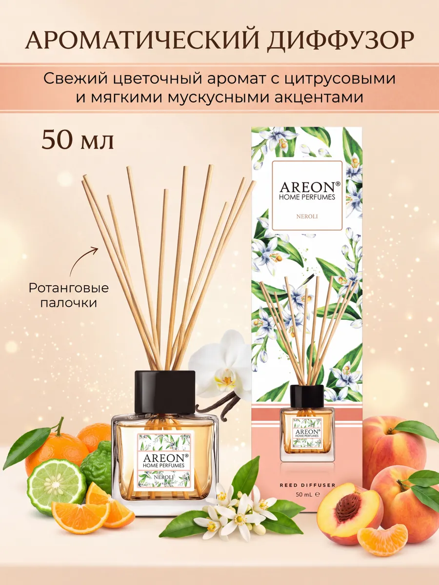 Диффузор для дома с палочками стойкий Neroli 50мл.