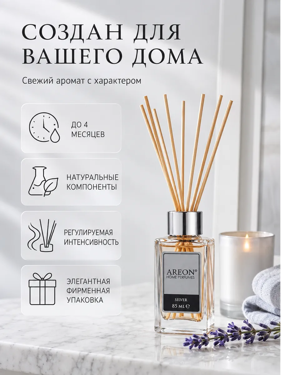 Диффузор для дома с палочками стойкий Areon