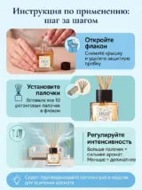Диффузор для дома с палочками стойкий парфюмерный СПА 50 мл