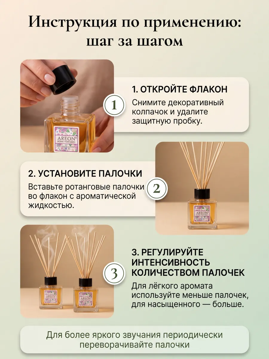 Диффузор для дома с палочками Французский сад 50 мл