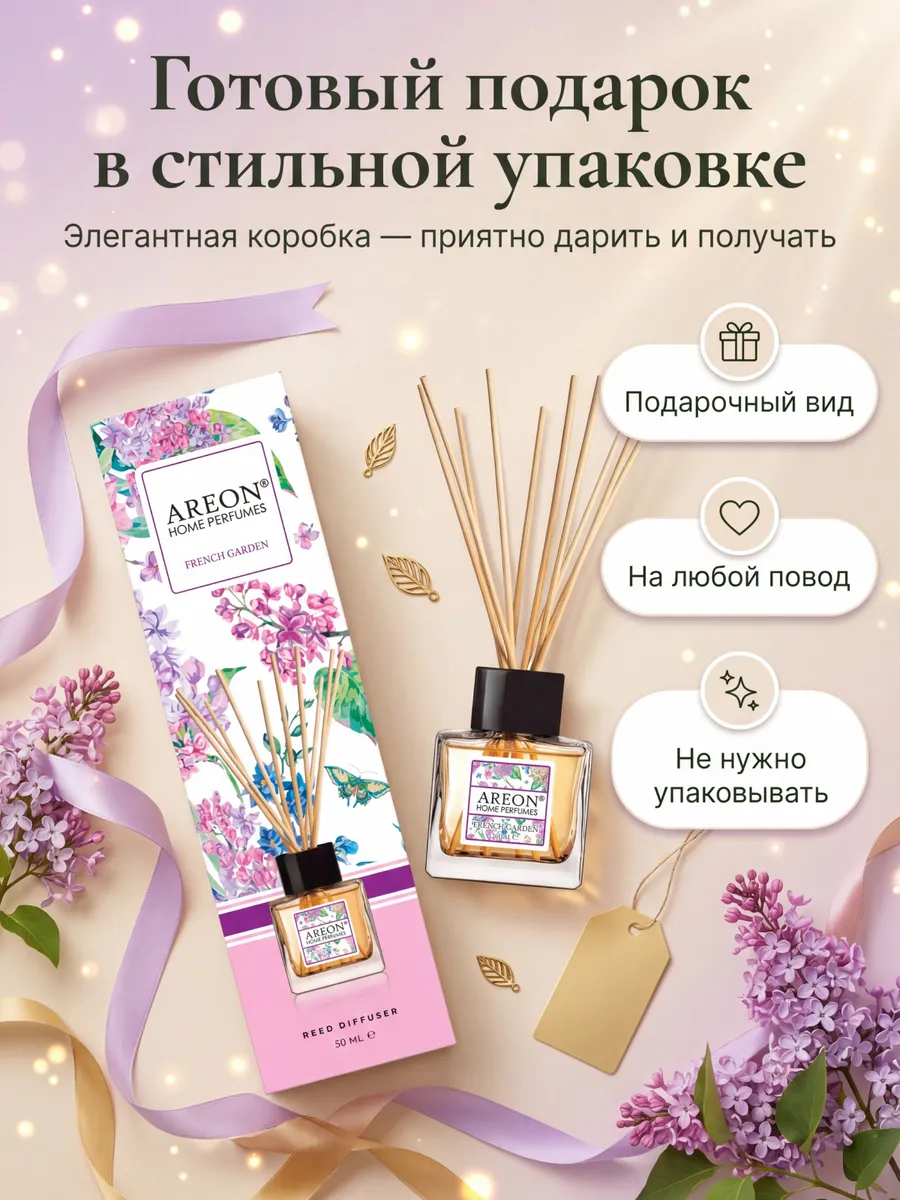 Диффузор для дома с палочками Французский сад 50 мл