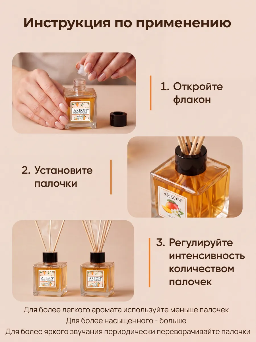 Диффузор для дома стойкий парфюмерный Манго 50 мл