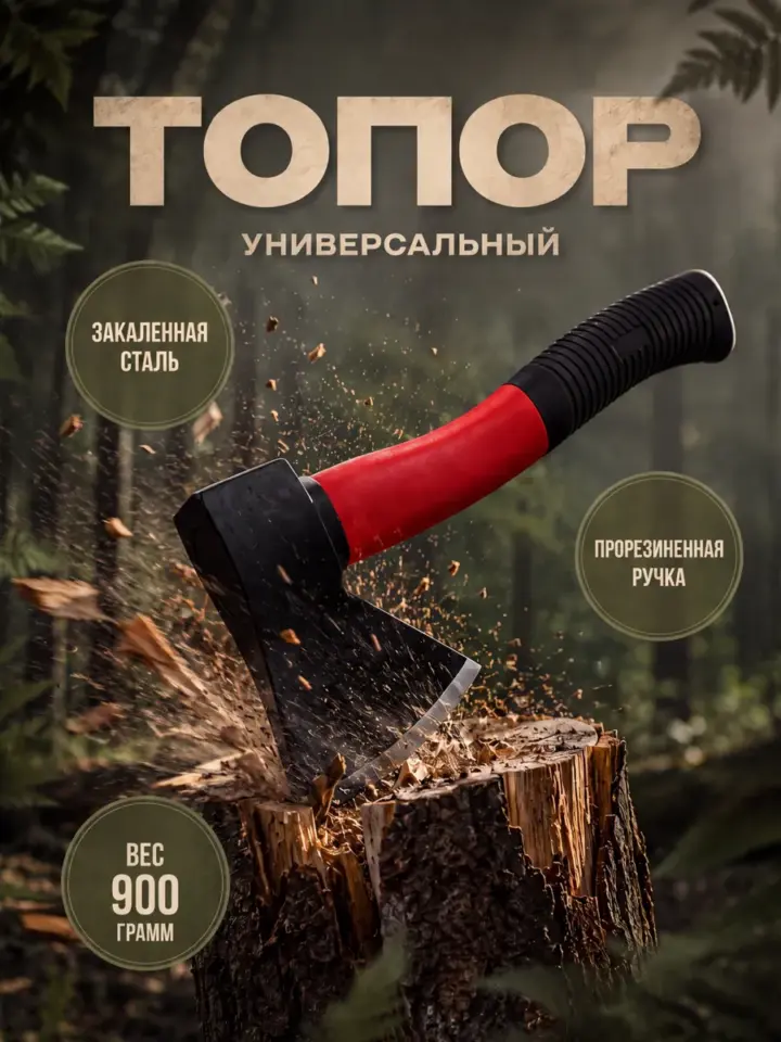 Топор для дров туристический колун универсальный походный
